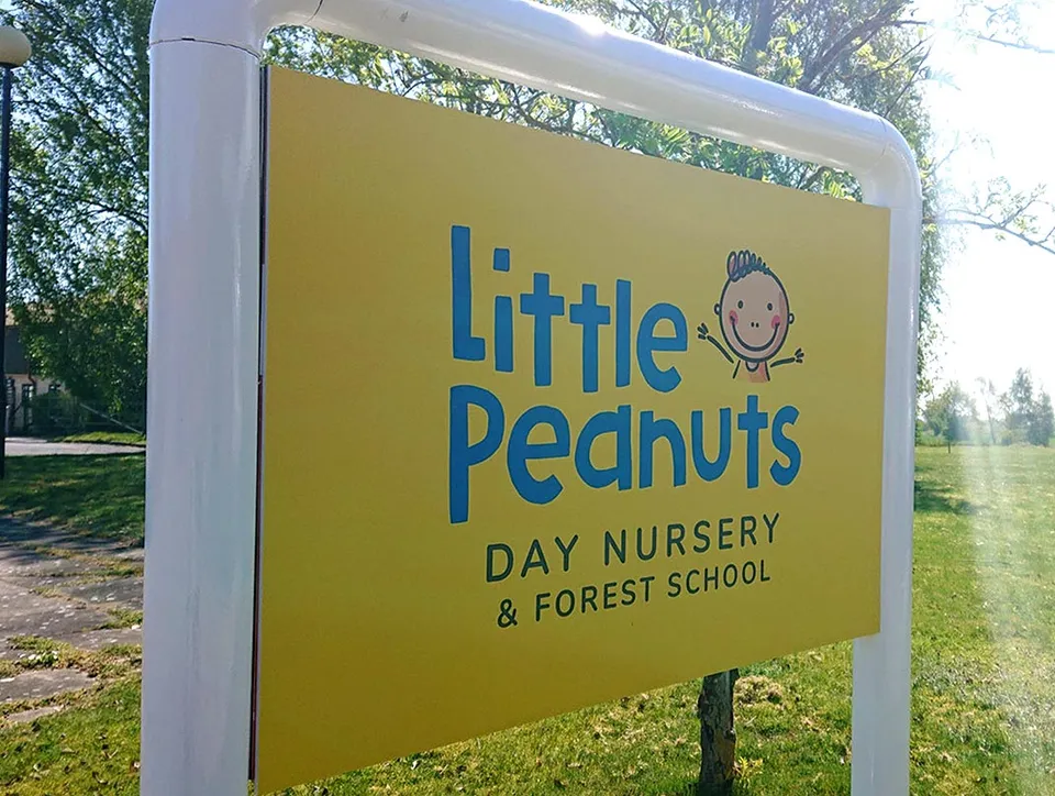 Little Peanuts Day Nursery & Forest School sign near York