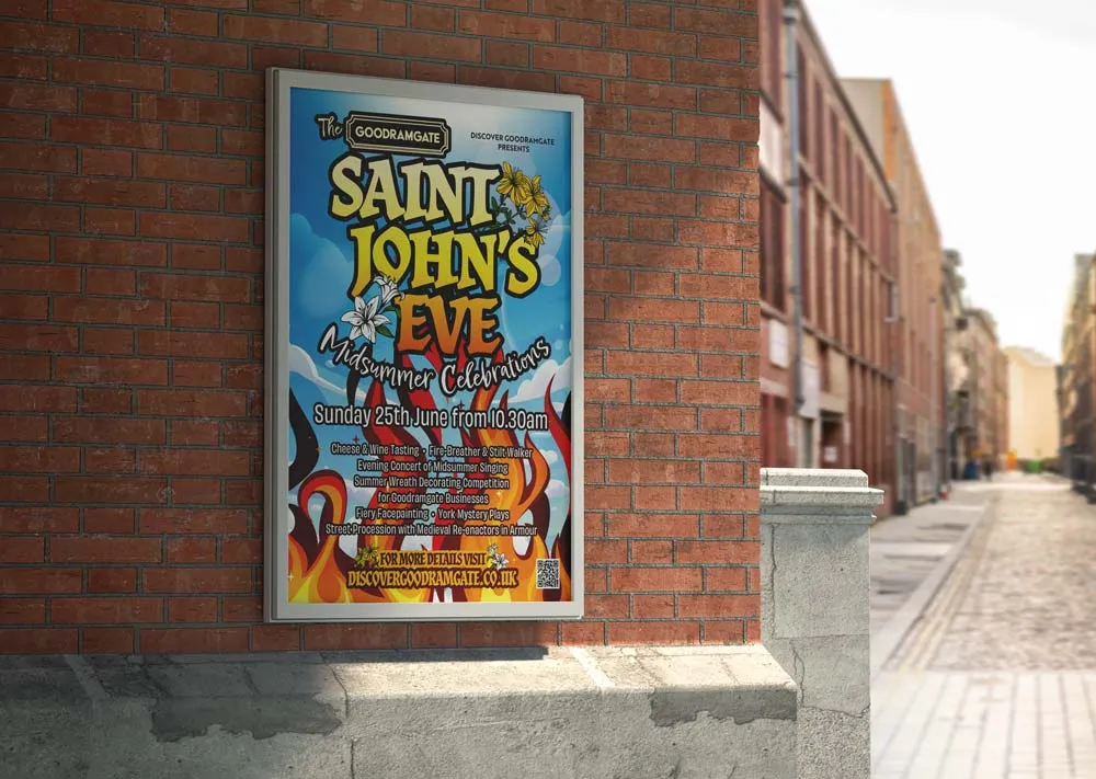 Saint John's Eve Midsummer Celebrations event poster design