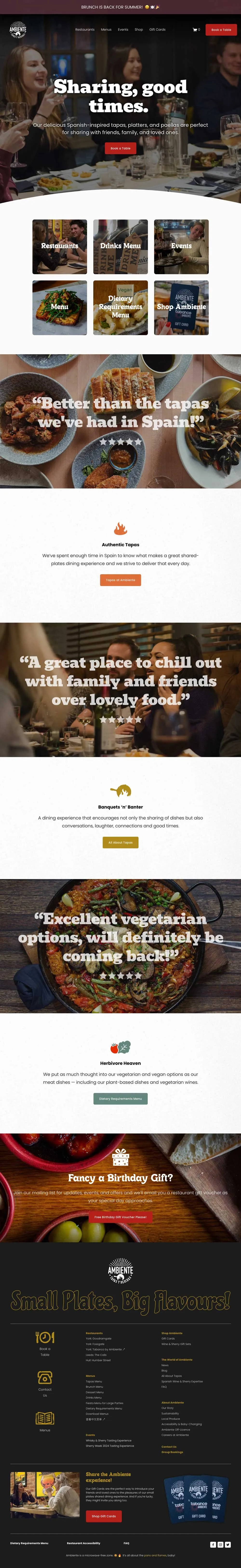 Tapas Chain Website: Serving Up Ambiente’s Online Refresh — supporting image 1