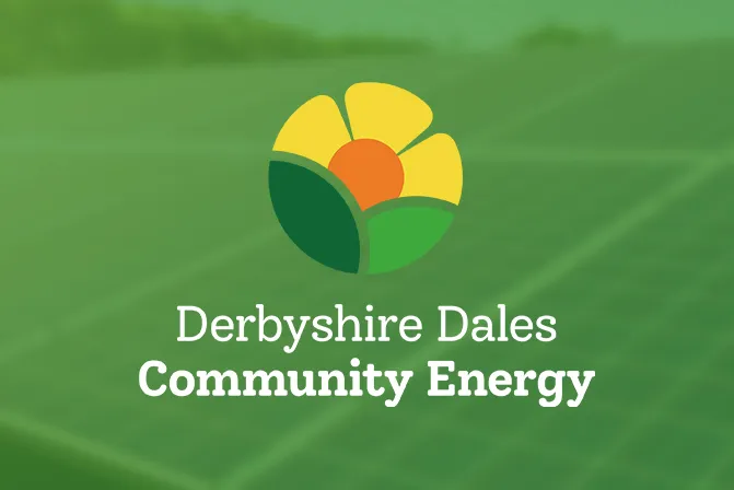 Derbyshire Dales Community Energy logo printed on a child t-shirt