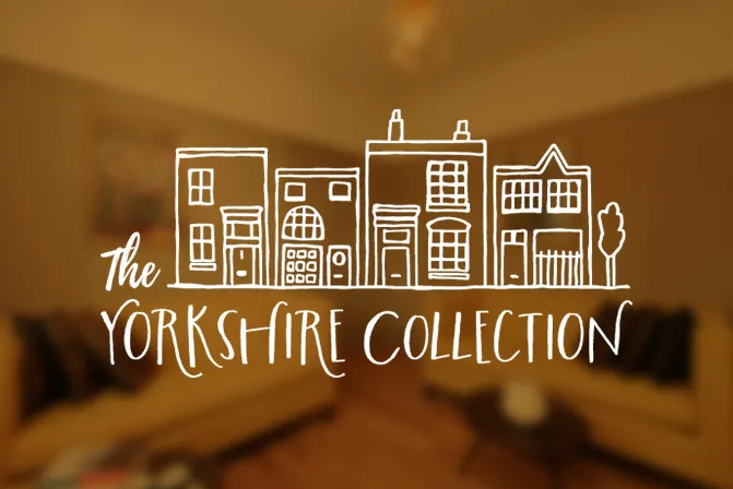 The Yorkshire Collection holiday homes logo featuring a row of illustrated Yorkshire terraced houses