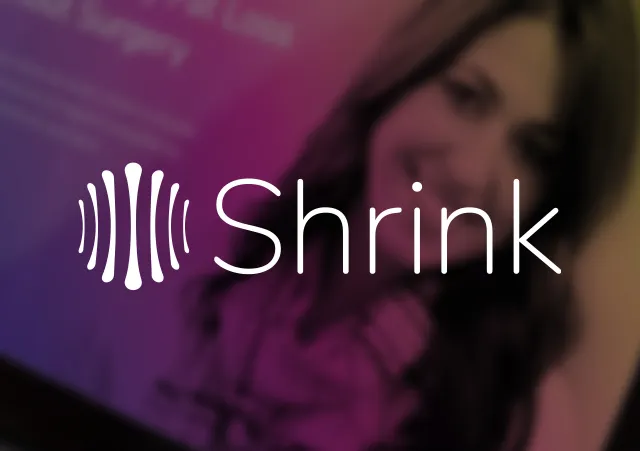 Shrink brand identity applied to business cards