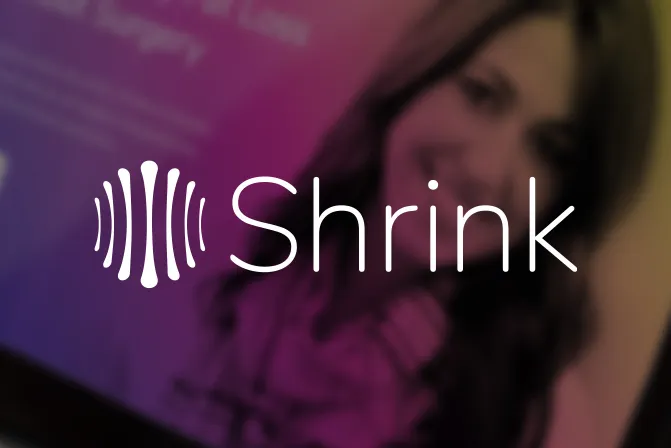 Shrink brand identity applied to business cards