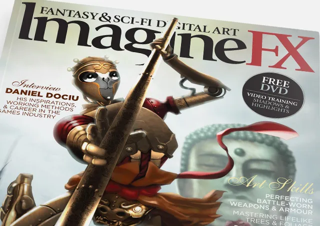 Redesigned spread for ImagineFX digital art magazine