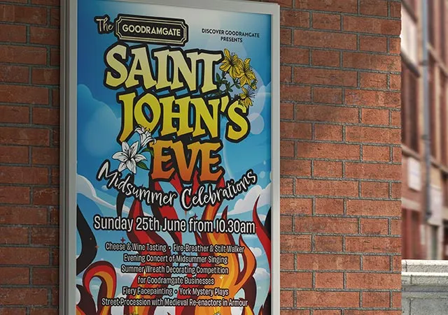 Saint John's Eve Midsummer Celebrations event poster design