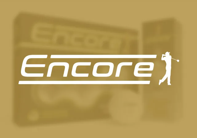 Encore Golf Balls logo and packaging design