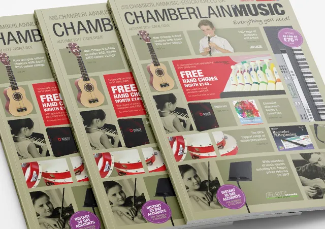 Chamberlain Music annual printed catalogue cover design