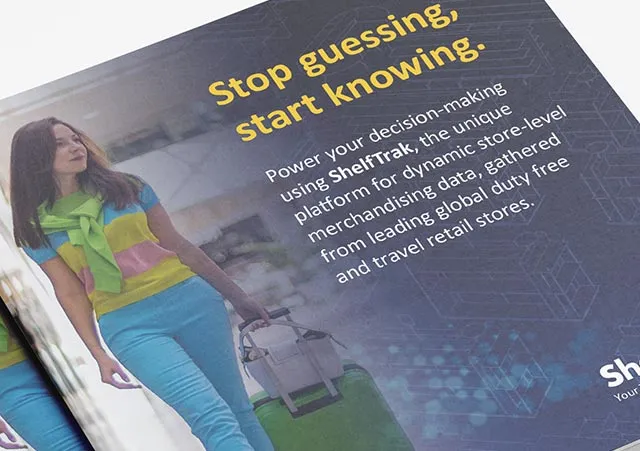 Shelftrak retail data platform brochure design