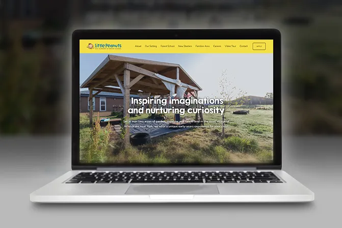 Little Peanuts Day Nursery website homepage design